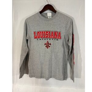 Vintage Long Sleeve Louisiana Layafette‎ Shirt Ragin' Cagins Small Football